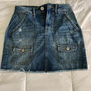 Denim Cargo Pocket Skirt - Size 1/25W